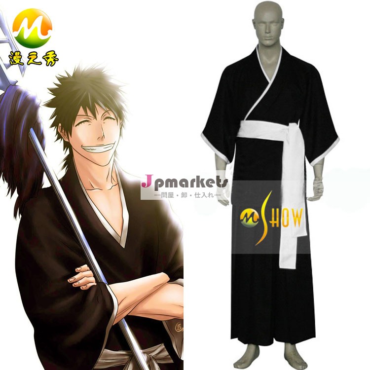 アニメブリーチ部門ホット13日中尉斯波kaienハロウィンコスプレ衣装大人黒い着物ドレス問屋・仕入れ・卸・卸売り