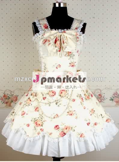 熱い販売のかわいいファルバラ弓ノースリーブロリータワンピースパジャマハロウィンパーティの衣装クリスマス美しさのためのロングドレス問屋・仕入れ・卸・卸売り
