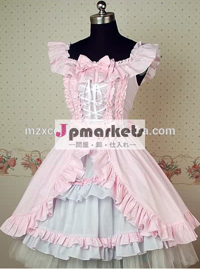 熱い販売の綿の弓ファルバラロリータドレスハロウィンパーティの衣装クリスマス美しさのためのロングドレス問屋・仕入れ・卸・卸売り