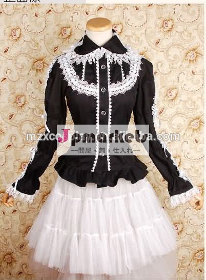 熱い販売の黒はレースロリータスカート綿ハロウィンパーティの衣装クリスマス美しさのためのロングドレス問屋・仕入れ・卸・卸売り