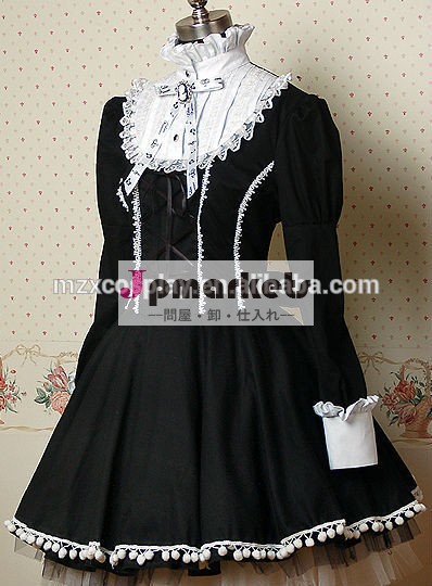 熱い販売の黒弓長袖かわいいファルバラロリータドレスハロウィンパーティの衣装クリスマス美しさのためのロングドレス問屋・仕入れ・卸・卸売り