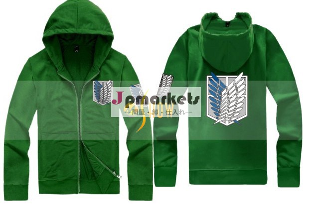 新しい品質のアニメへの攻撃shingekiなしkyojinエレンタイタンイェーガーコスプレ衣装綿フリースロングスリーブパーカージャケットコート問屋・仕入れ・卸・卸売り