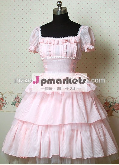 熱い販売の綿半袖ファルバラ甘いロリータドレスハロウィンパーティの衣装クリスマス美しさのためのロングドレス問屋・仕入れ・卸・卸売り