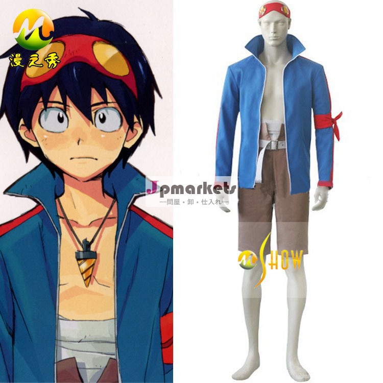 天元突破グレンラガンシモンアニメコスプレ衣装の男性衣類カスタムハロウィーンパーティー卸売製問屋・仕入れ・卸・卸売り