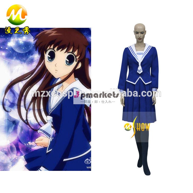 カスタムメイドフルーツバスケットさきhanajima青い女の子のコスプレ衣装ハロウィーンパーティーclohing冬制服問屋・仕入れ・卸・卸売り