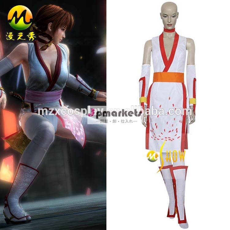 日本アニメ生か死かかすみホワイトコスプレ衣装の女性白セクシーなハロウィーンパーティードレス卸売問屋・仕入れ・卸・卸売り