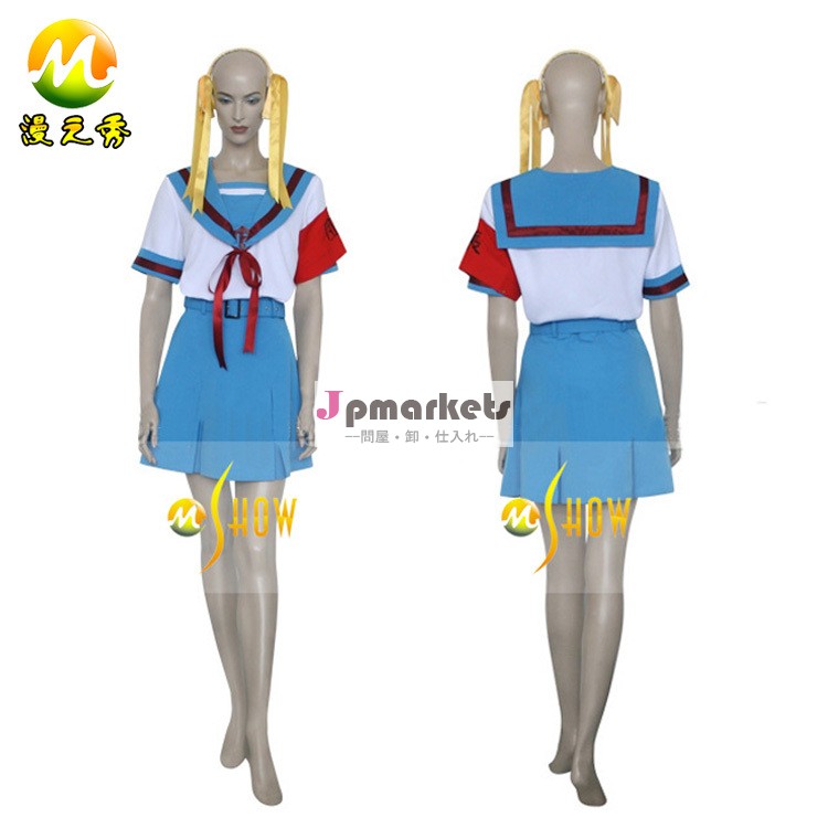 日本のアニメの衣装涼宮ハルヒ朝比奈みくる女の子の制服コスプレ衣装販売のためのハロウィーンパーティー問屋・仕入れ・卸・卸売り