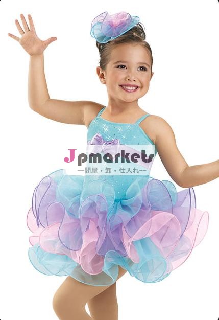 かわいい子供スパンコール段になった花びらの女の子パーティードレス問屋・仕入れ・卸・卸売り