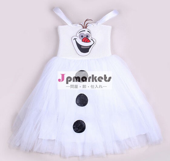 冷凍オラフ2014年ドレスのための子供、 白雪姫デザイン/dress問屋・仕入れ・卸・卸売り