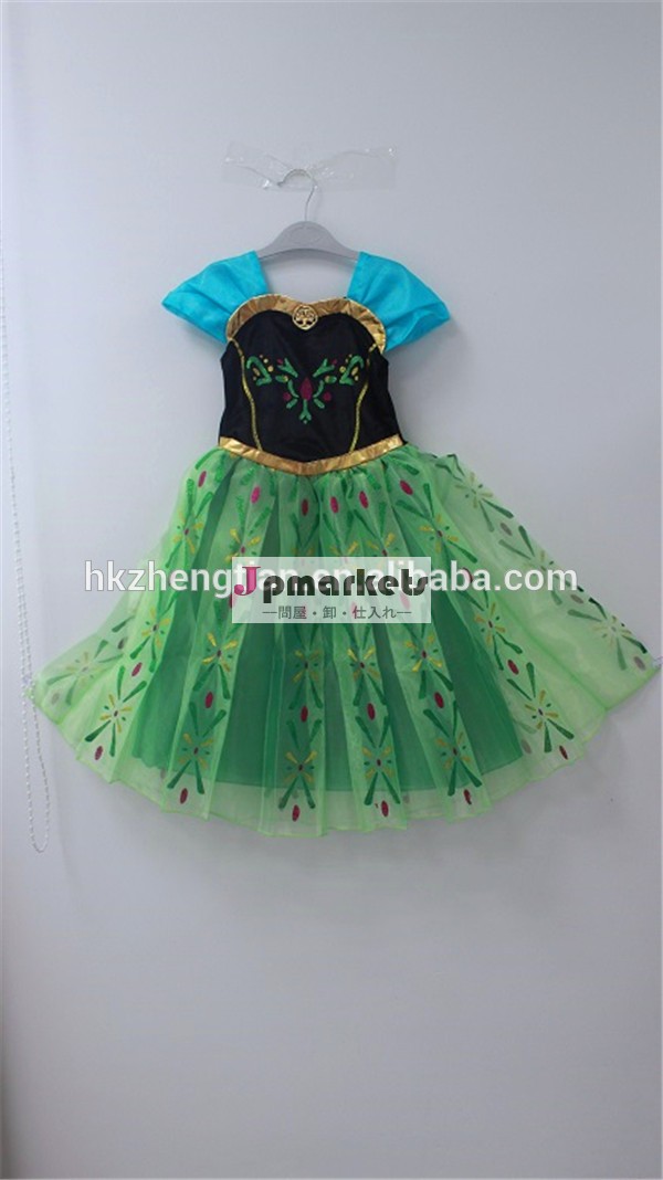 冷凍女王の女の子の子供の子供緑のスカート100-140cmコスプレ衣装ドレスパーティー仮装問屋・仕入れ・卸・卸売り