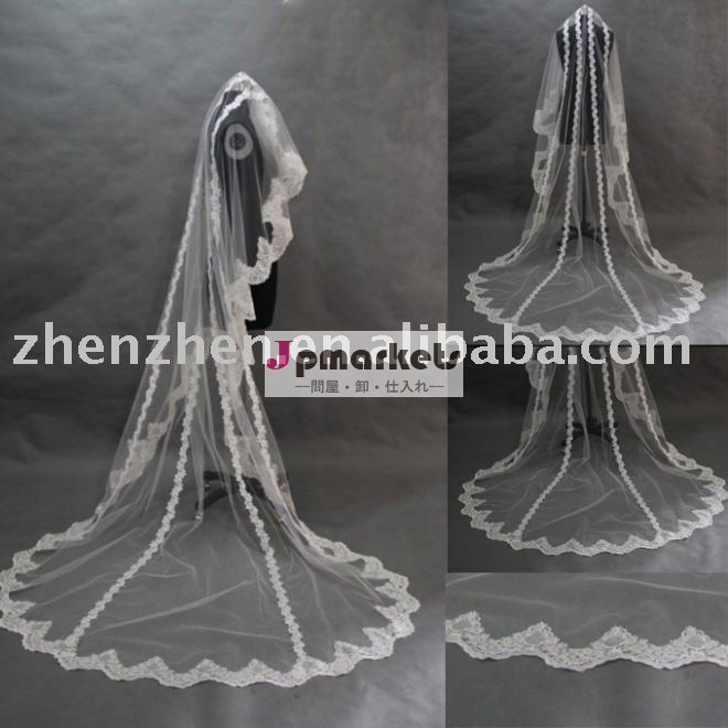 Zhenzhenv-0042011新しい到着の長い結婚式のベール問屋・仕入れ・卸・卸売り
