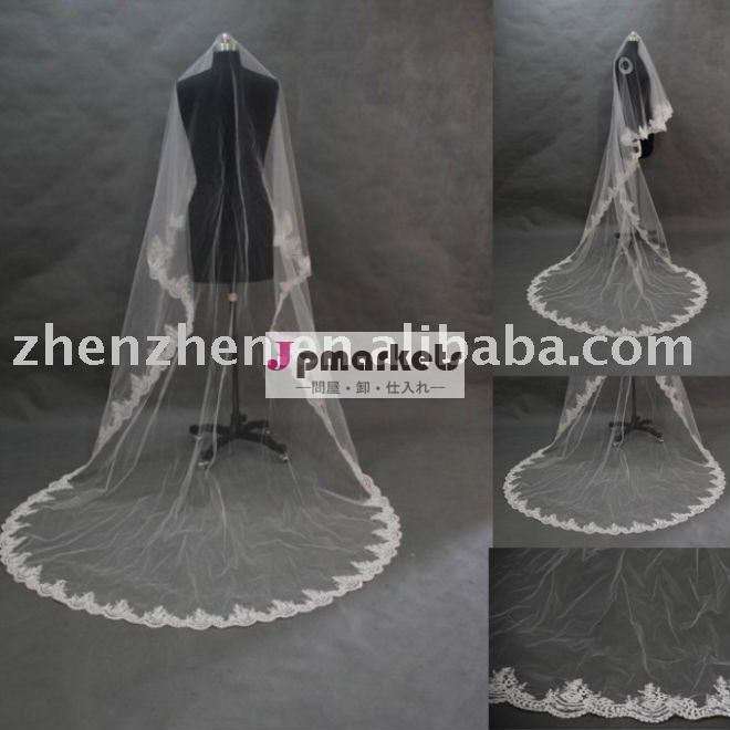 2011新しい到着V-009は長い結婚式のベールをzhenzhen問屋・仕入れ・卸・卸売り