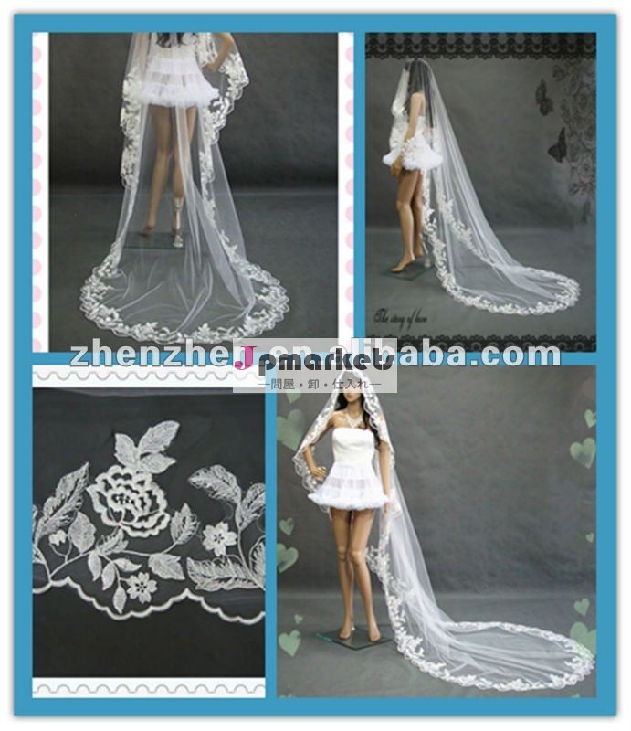 Zhenzhenv-0212012新しい到着の長い結婚式のベール問屋・仕入れ・卸・卸売り