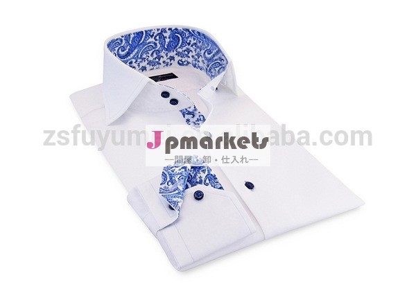 メンズシャツメーカー中国で刺繍のデザイン、 高品質な最新のシャツメンズのデザインは古典的なスタイル問屋・仕入れ・卸・卸売り