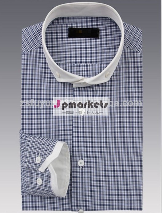 メンズ格子縞のイングランドデザインのシャツ、 メンズカジュアル/ドレスシャツ/2014年新しいスタイルシャツ、 男のシャツ問屋・仕入れ・卸・卸売り