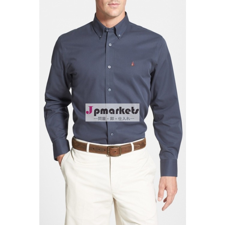 新しいスタイルのワイシャツ、 襟ボタンダウン。 シャツを測定するために作られた( mtm140298)問屋・仕入れ・卸・卸売り