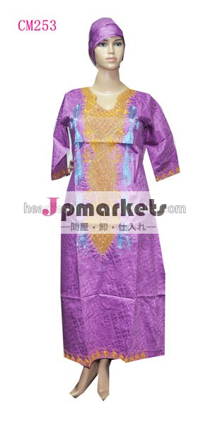 ファッション熱い販売の女性のスーツの服アフリカバザンでユニークなデザインと紫問屋・仕入れ・卸・卸売り