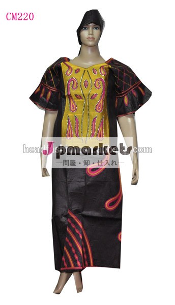 特別に設計された2014年トップ販売アフリカバザン刺繍のデザインのドレス問屋・仕入れ・卸・卸売り