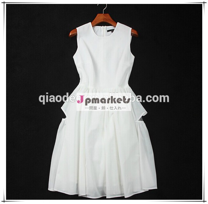 欧州と米国スタイルの夏2014年新たな耐摩耗ネット鮮度膨張ラウンド襟レディースガーゼのスカートの女の子ドレス問屋・仕入れ・卸・卸売り