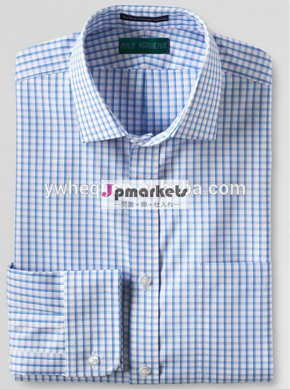 最新のカッタウェイの襟のデザイン男性のための格子縞のシャツ問屋・仕入れ・卸・卸売り