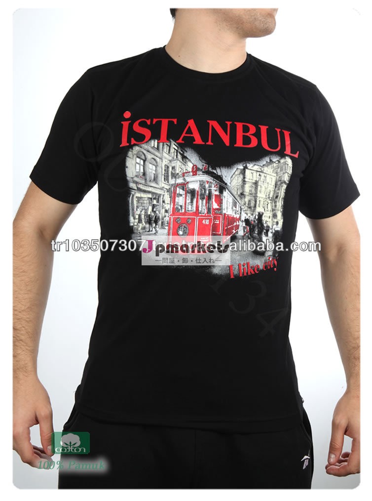 イスタンブールt- シャツブラックt- シャツトルコ製t- シャツ問屋・仕入れ・卸・卸売り