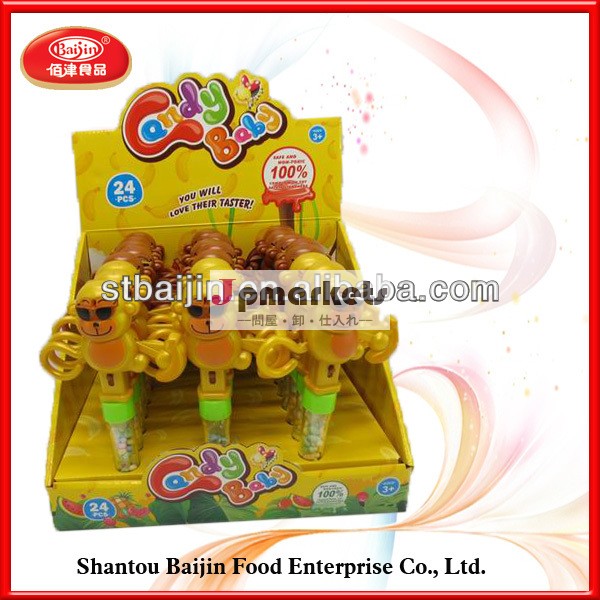 キャンディチューブおもちゃで猿のプラスチック製の玩具菓子問屋・仕入れ・卸・卸売り