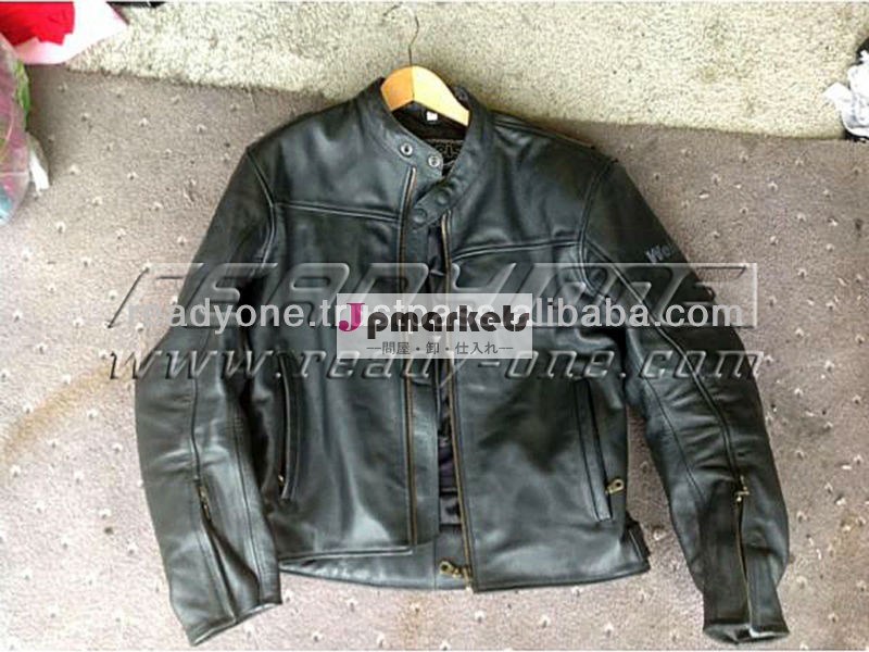 黒い色2014年バイクの革のジャケット問屋・仕入れ・卸・卸売り