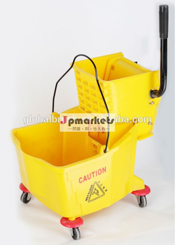 プラスチックモップバケツ絞り器hq233330lモップトロリー黄色の色hdpe材料問屋・仕入れ・卸・卸売り