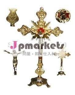 K金メッキ2pcs/lot24、 マッチ箱カトリック神聖な物事- 垂直バロック苦いイエス十字架問屋・仕入れ・卸・卸売り