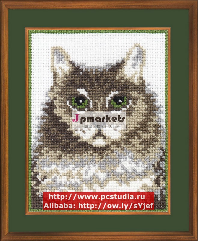 シベリア猫- 最新のクロスステッチキットdiyクロスステッチは綿100％を設定スレッドクロスステッチキット問屋・仕入れ・卸・卸売り