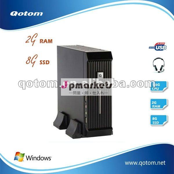 Qotom- i35ctcデスクトップコンピュータ、 hdmi、 dvi、 vga、 wifi、 1080pプレーヤー、 2gラム、 8gssd、 良い価格。問屋・仕入れ・卸・卸売り