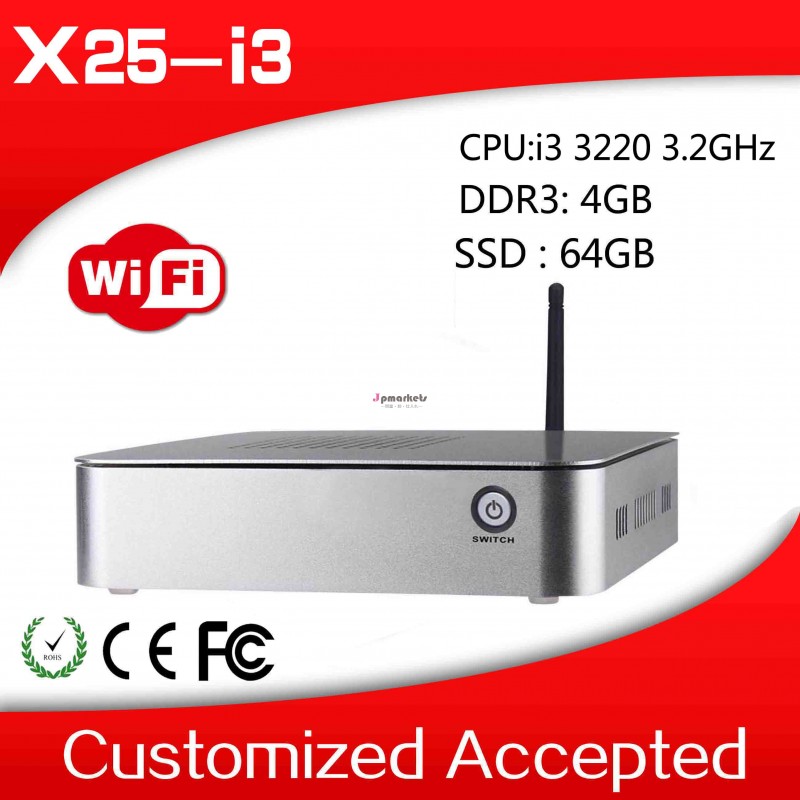 最も低消費電力と最低熱x25-i33220celeronデュアルコア小64Ｇ4gbのramコンピュータマイクロpc問屋・仕入れ・卸・卸売り