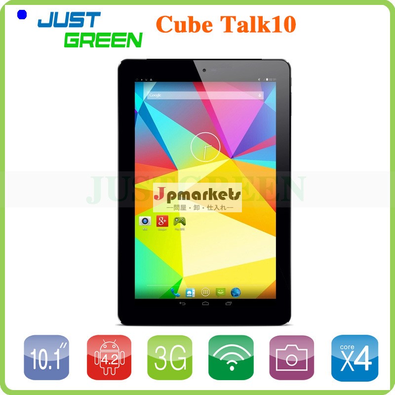キューブtalk10( u31gt) 付きタブレットmt838210.1インチクアッドコアcpu1gbramrom4.43g16gbアンドロイド電話btgpsfm問屋・仕入れ・卸・卸売り