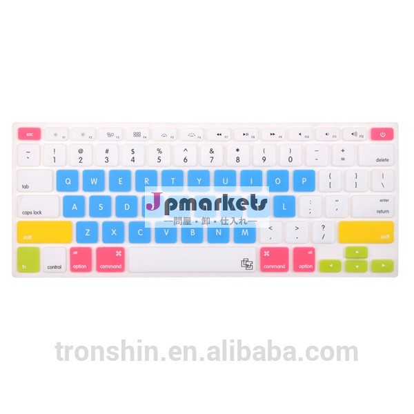 卸売色のキーボードのスキンoem工場から作られたmac用液状シリコーン問屋・仕入れ・卸・卸売り