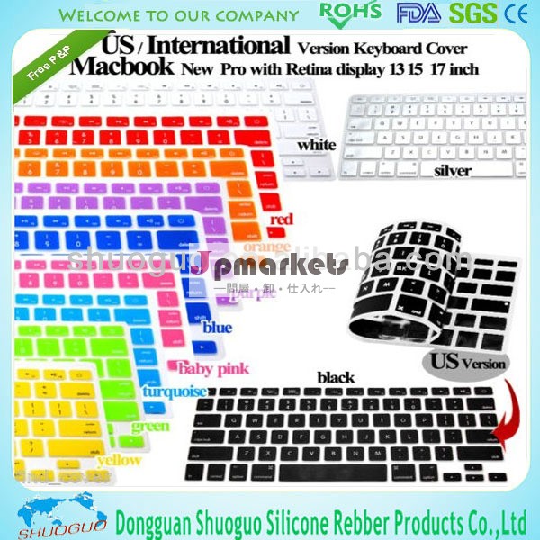 卸売eu/英国/私達のバージョン防塵シリコンキーボードカバー問屋・仕入れ・卸・卸売り