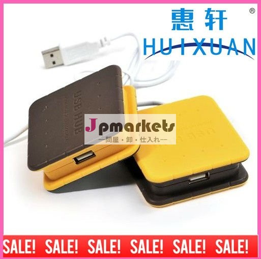 Alibabaのエクスプレス新形状ビスケット4ポートusb2.0hightの高速usbハブコンボカードリーダーのドライバ問屋・仕入れ・卸・卸売り