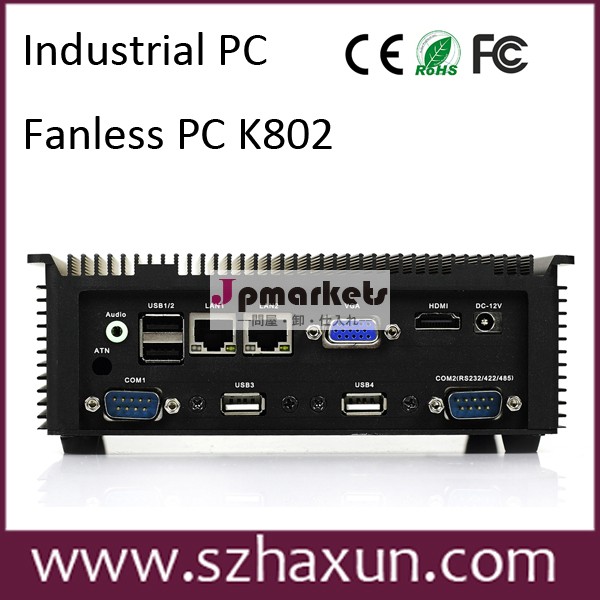 2*rj45rs485、 rs422産業用小型pc、 gpio、 コンパクトなpcアトムファンレス組み込み、 ファンレスコンピュータ業界の車問屋・仕入れ・卸・卸売り