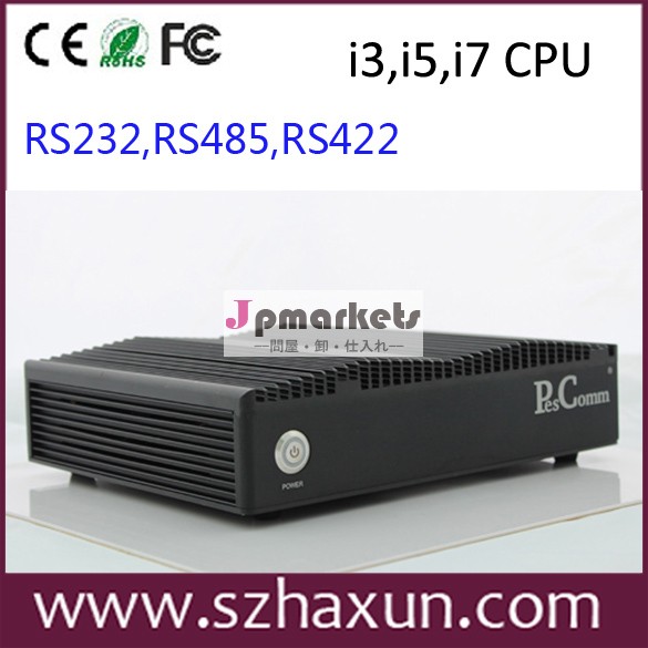 シリアルポートk70012vミニpcとceleron1037u、 2gbram、 16gbssd、 インテルhdグラフィックス、 nm70チップセット、 4*usb2.0+5*rs232、 アルミケース問屋・仕入れ・卸・卸売り