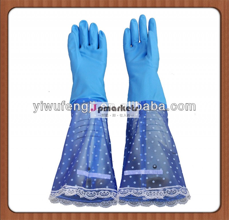 新しい卸売高品質の長い袖の手袋pvcの家庭用手袋問屋・仕入れ・卸・卸売り