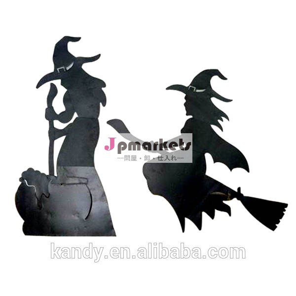 ハロウィンスタイリッシュ「 空飛ぶ魔女" 金属の庭の装飾問屋・仕入れ・卸・卸売り