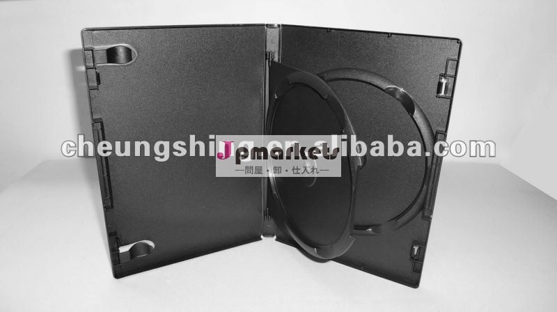 黒14ミリメートルダブルカラーdvdボックス3コンパートメント問屋・仕入れ・卸・卸売り
