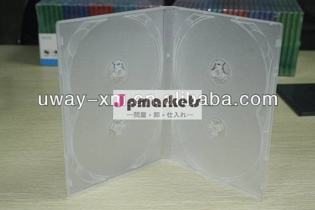 Uw-dvd-220414ミリメートル明確なディスクdvdケース/multiディスクdvdボックス問屋・仕入れ・卸・卸売り