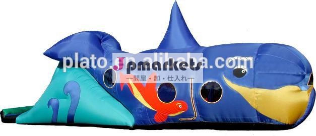 ゲームバウンサー、 スライド付バウンサーインフレータブルクジラ問屋・仕入れ・卸・卸売り