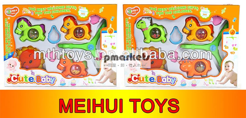 プラスチックベビーガラガラおもちゃかわいい、 推進赤ちゃんガラガラおもちゃ子供のための問屋・仕入れ・卸・卸売り