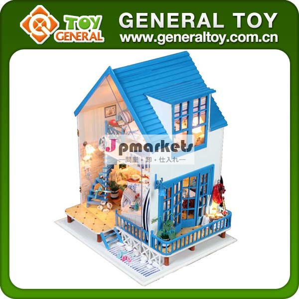 ミニチュア木のおもちゃの家、 木造住宅のビルディングおもちゃ、 ミニハウスdiyの木製クラフト問屋・仕入れ・卸・卸売り