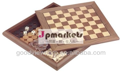 木製チェスチェッカーバックギャモンのゲームセット問屋・仕入れ・卸・卸売り
