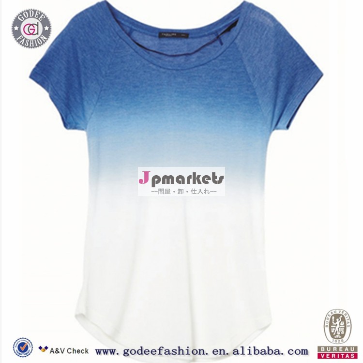 絞り染め2015alibabacom春夏カジュアルの摩耗の女性のt- シャツ問屋・仕入れ・卸・卸売り