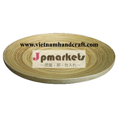 ベストセラーのエコ- フレンドリーなベトナムの竹バタープレート手塗りですべての上に天然の竹の色問屋・仕入れ・卸・卸売り