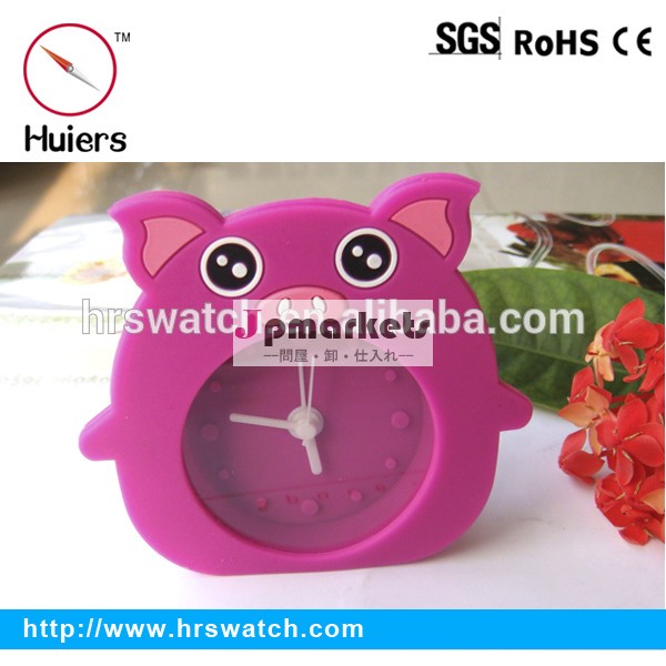 fashion scilicone analog alarm clock with radio gift six color is available問屋・仕入れ・卸・卸売り
