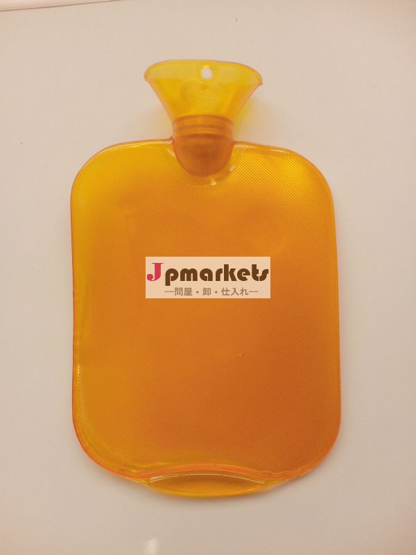 Bs標準のカスタマイズされたオレンジ1970:2012/yellow２０００ＭＬ矩形状のpvc透明湯たんぽ/bag( 31*20cm/0.35kgs)問屋・仕入れ・卸・卸売り